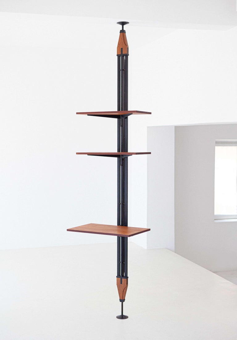1950s Italian Single Pole Floor to Ceiling Bookshelf at 1stDibs pole