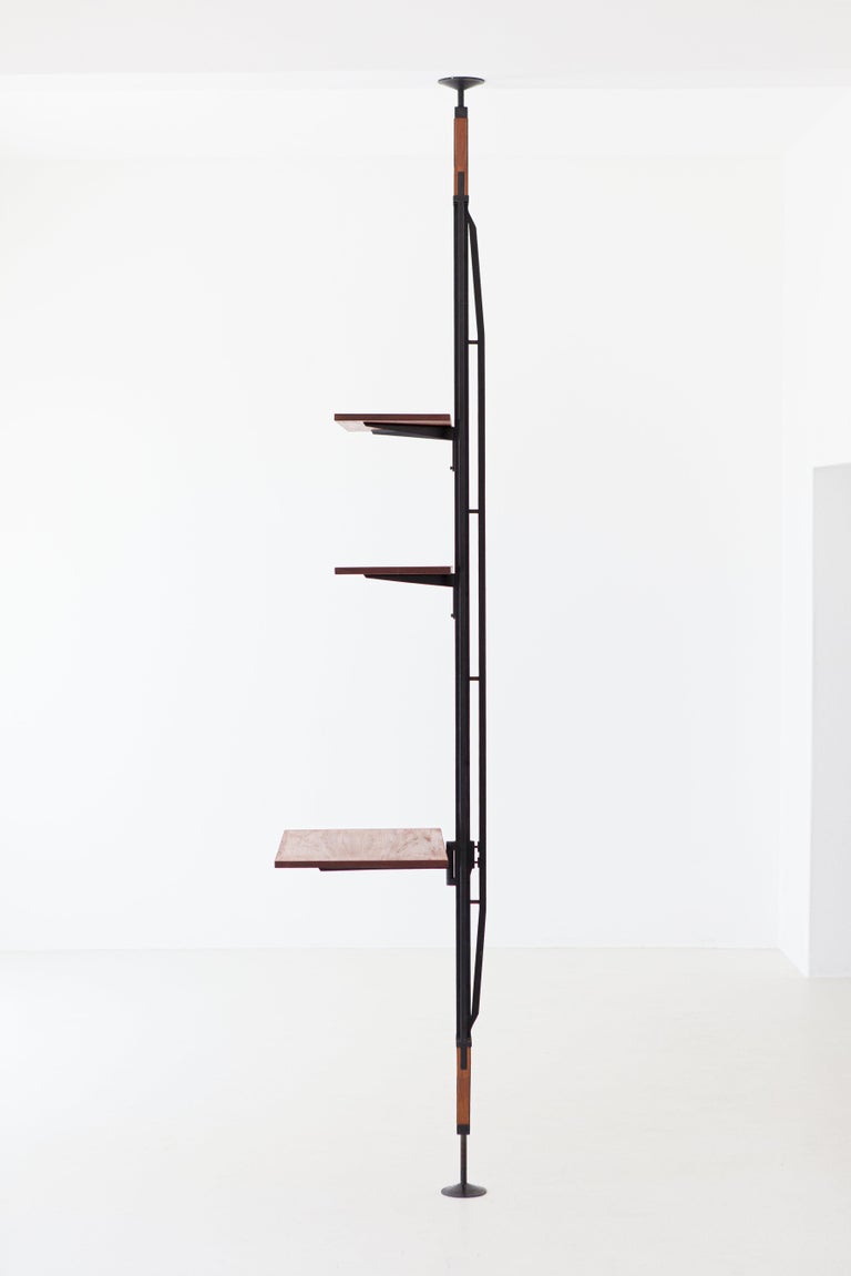 1950s Italian Single Pole Floor to Ceiling Bookshelf at 1stDibs pole