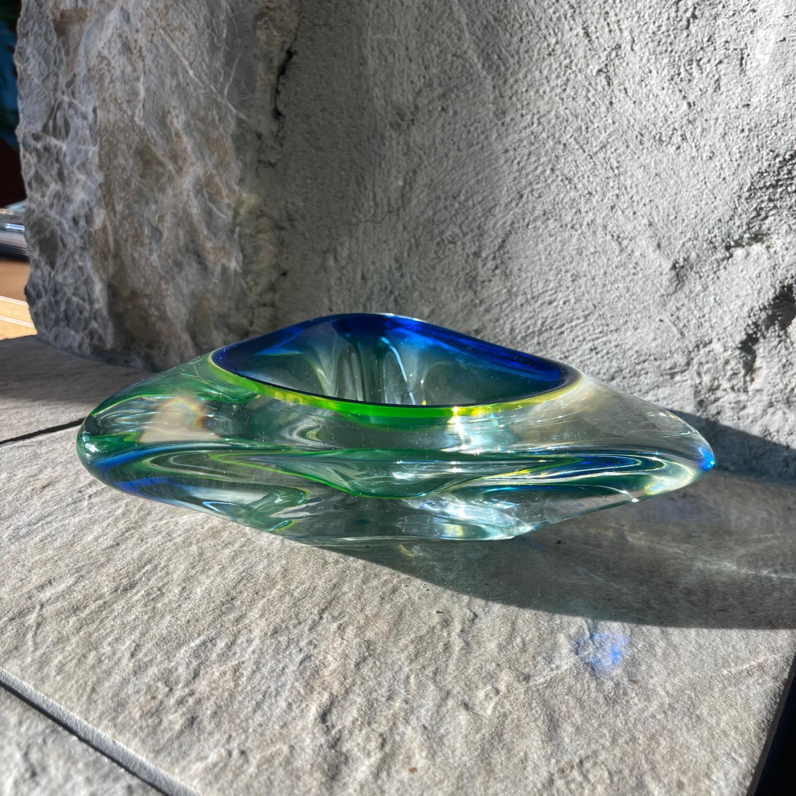Ciotola decorativa in vetro di Murano Glass Sommerso, Italia, anni '50