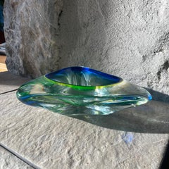 Ciotola decorativa in vetro di Murano Glass Sommerso, Italia, anni '50