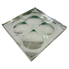 1950s Italian Square Crystal Dish