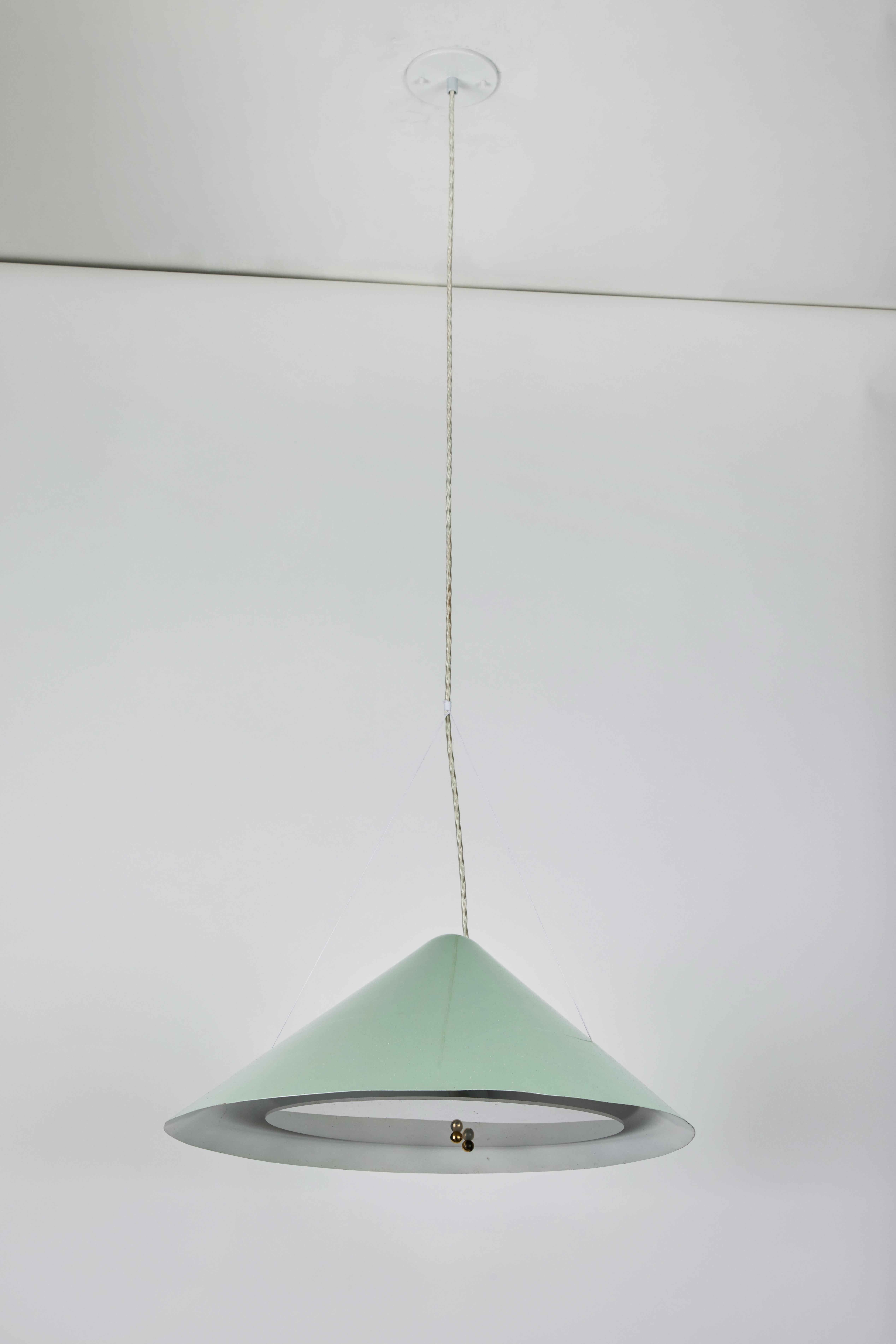 1950s Italian Suspension Lamp Attributed to Ettore Sottsass for Arredoluce In Good Condition In Glendale, CA