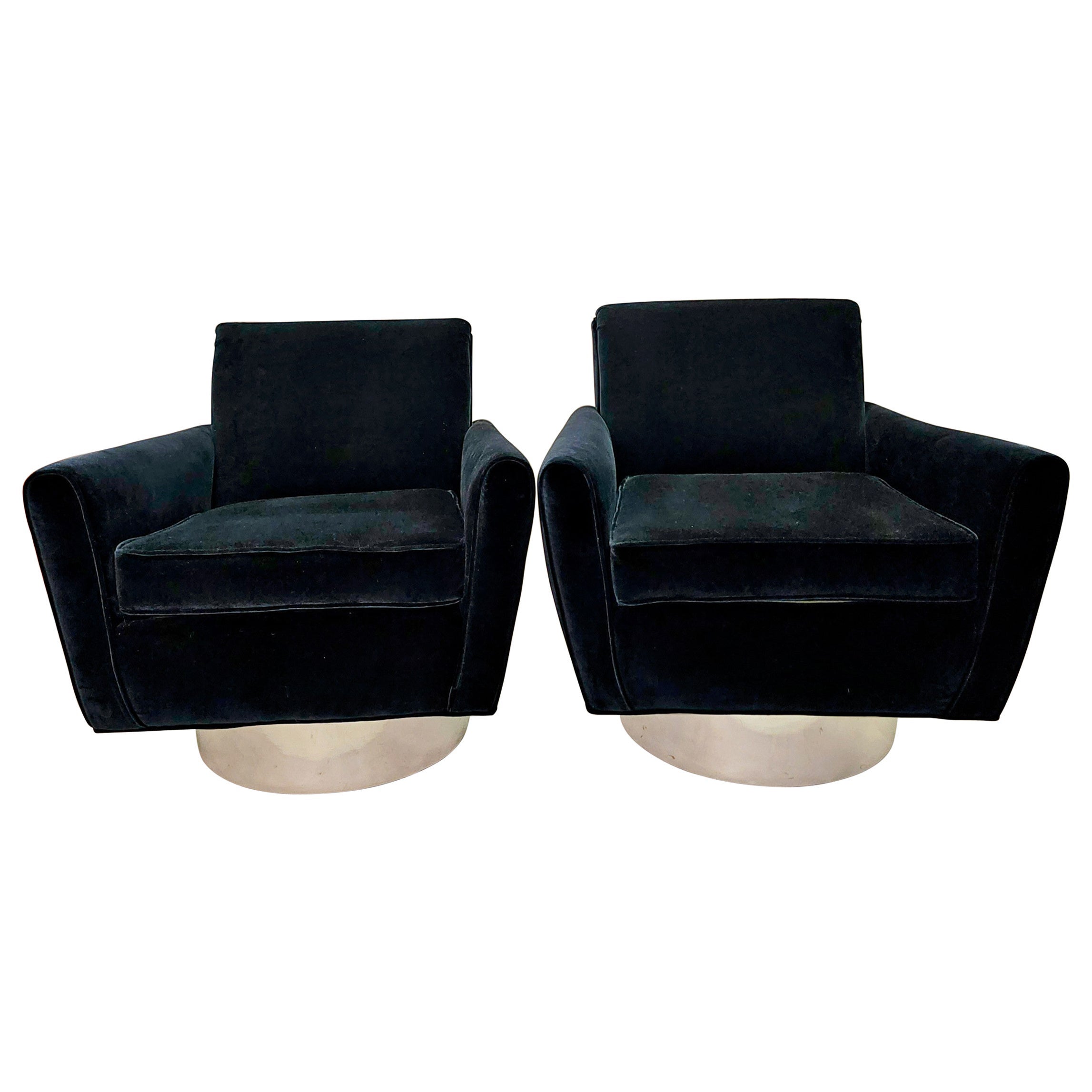 Fauteuils pivotants italiens des années 1950 dans le style de Marco Zanuso