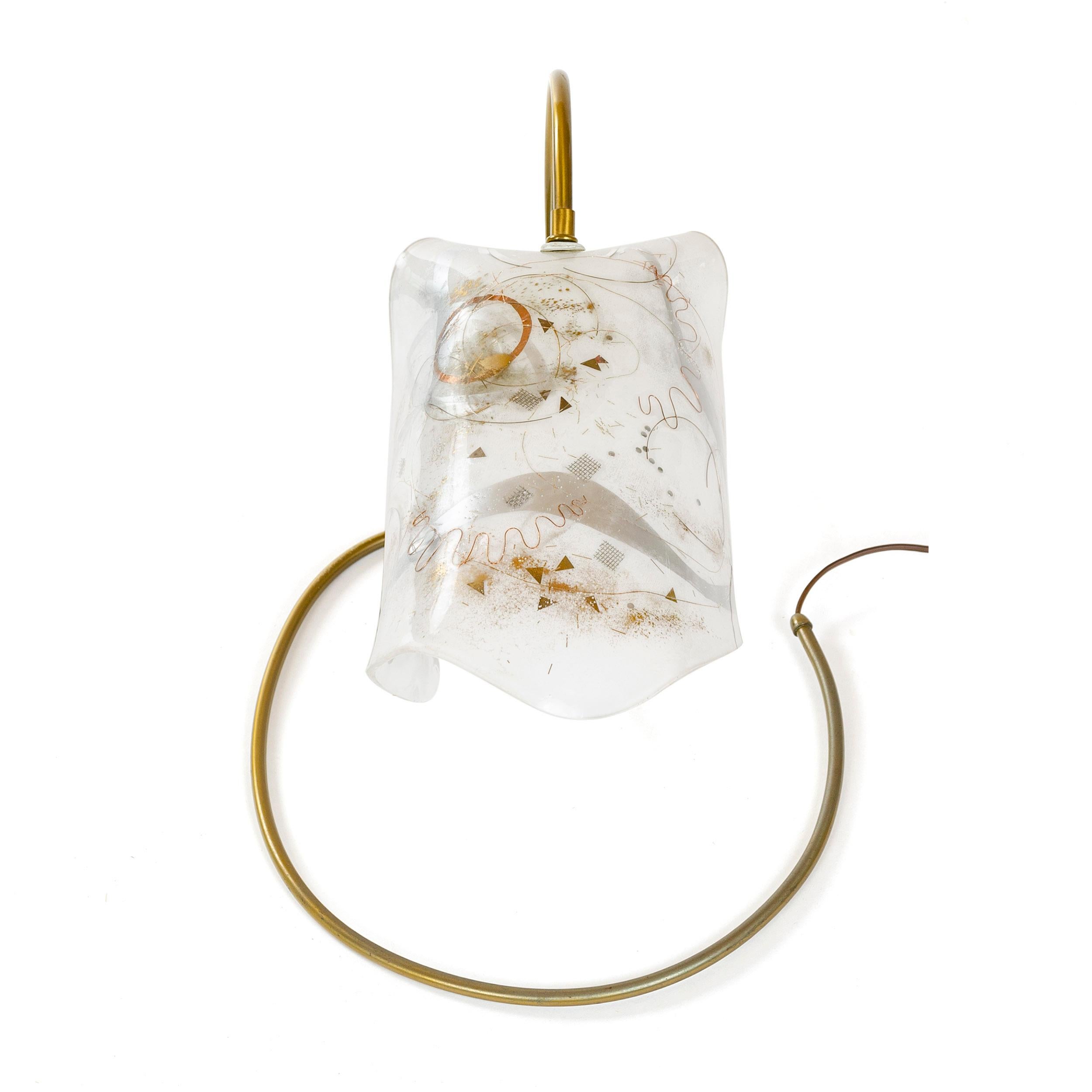 Mid-Century Modern Zahara Schatz Brass Table Lamp by Zahara Schatz, 1951 For Sale