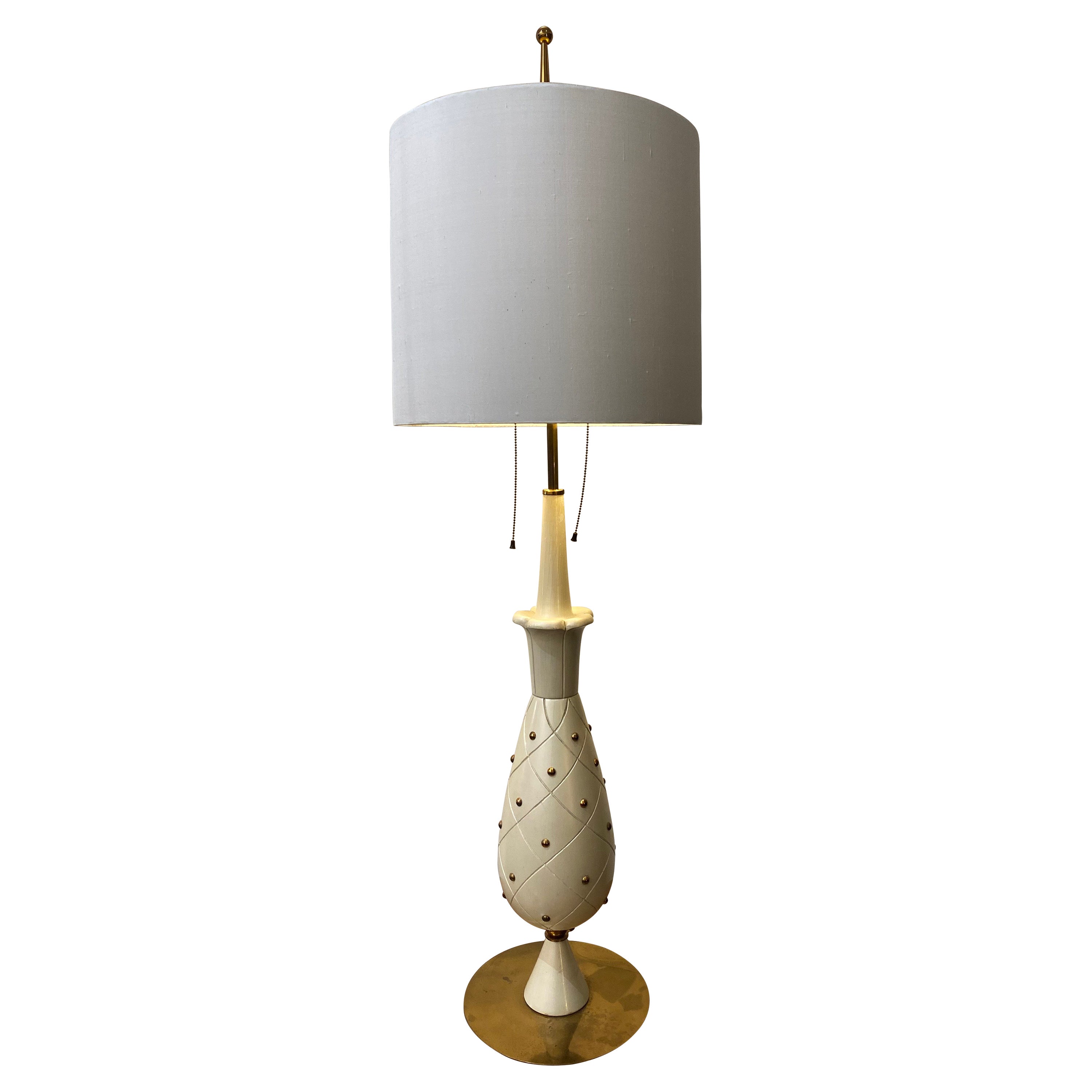 1950s Italian Tall Table Lamp Att. Stilnovo