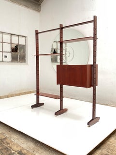 1950s Italian Teak Modular Shelving / Desk Unit in the Manner of Campo&Graffi