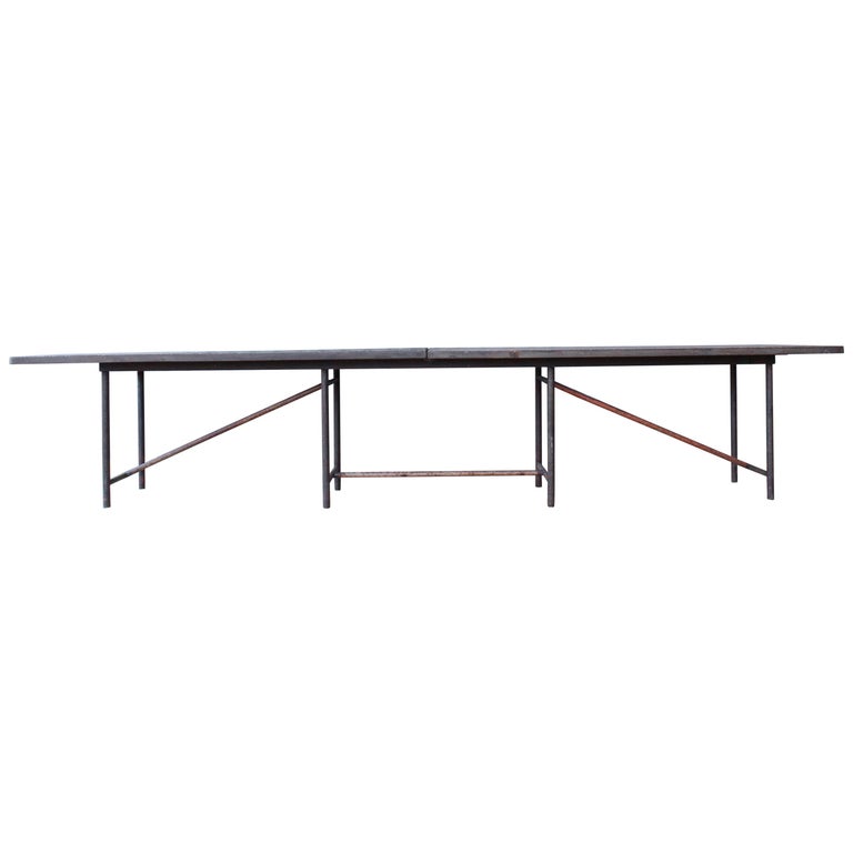 1950s Italian Terrazzo And Iron Dining Table