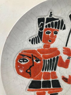 1950s Italian Torviscosa Mid-Century Modern Ceramic Plate or Decorative Dish