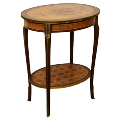 1950s Italian Two Tier Occasional Table with Brass Detailing