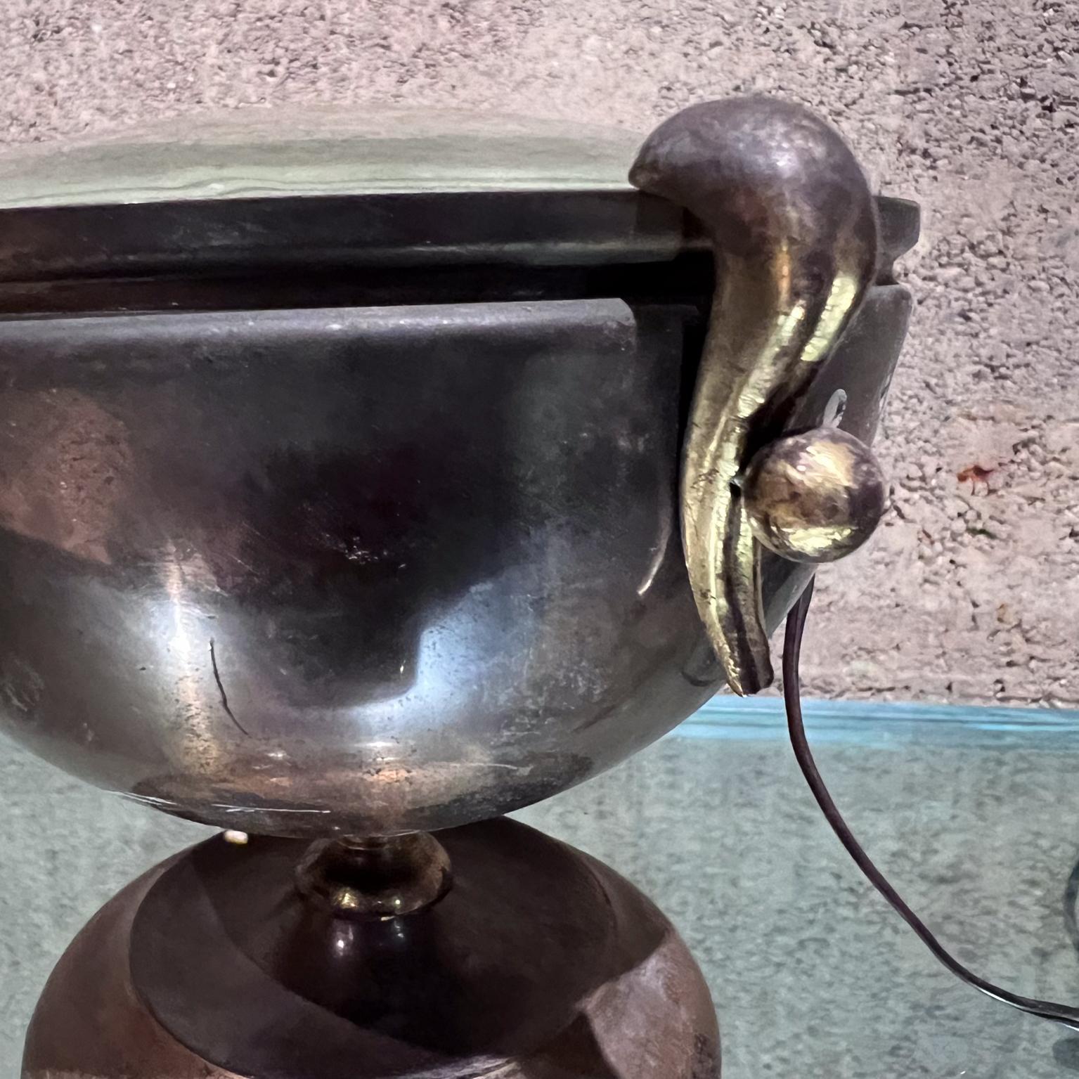 Brass 1950s Italian Urn Desk Lamp Style of Fontana Arte For Sale