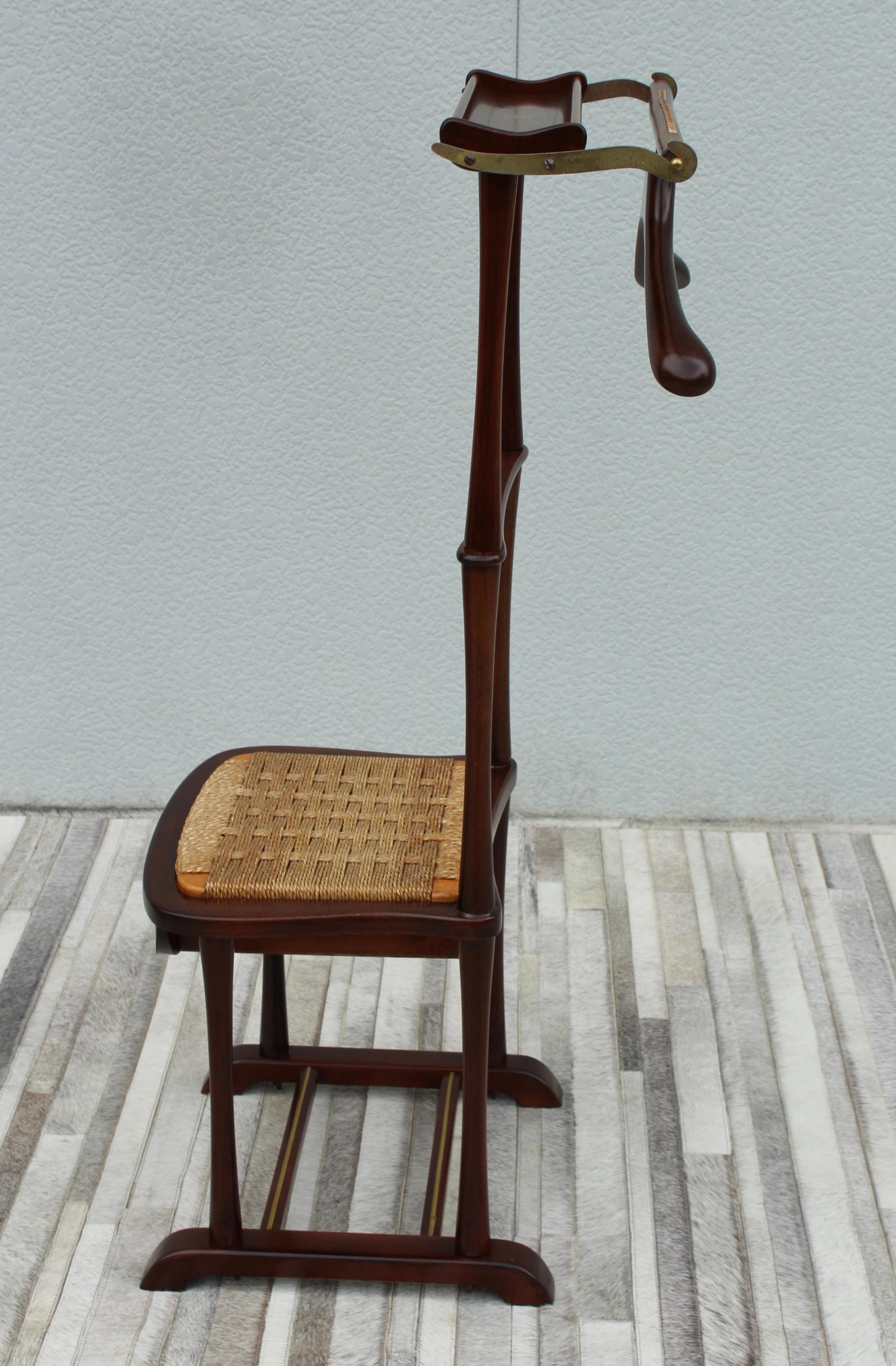 1950's Mid-Century Modern Italian valet chair by SPQR, fully restored and ready to use.