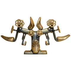 1950s Italian Vintage Metal Machine for Leather Craft and Shoe-Making