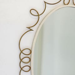 1950s Italian Wall Mirror Attributed to Giovanni Ferrabini