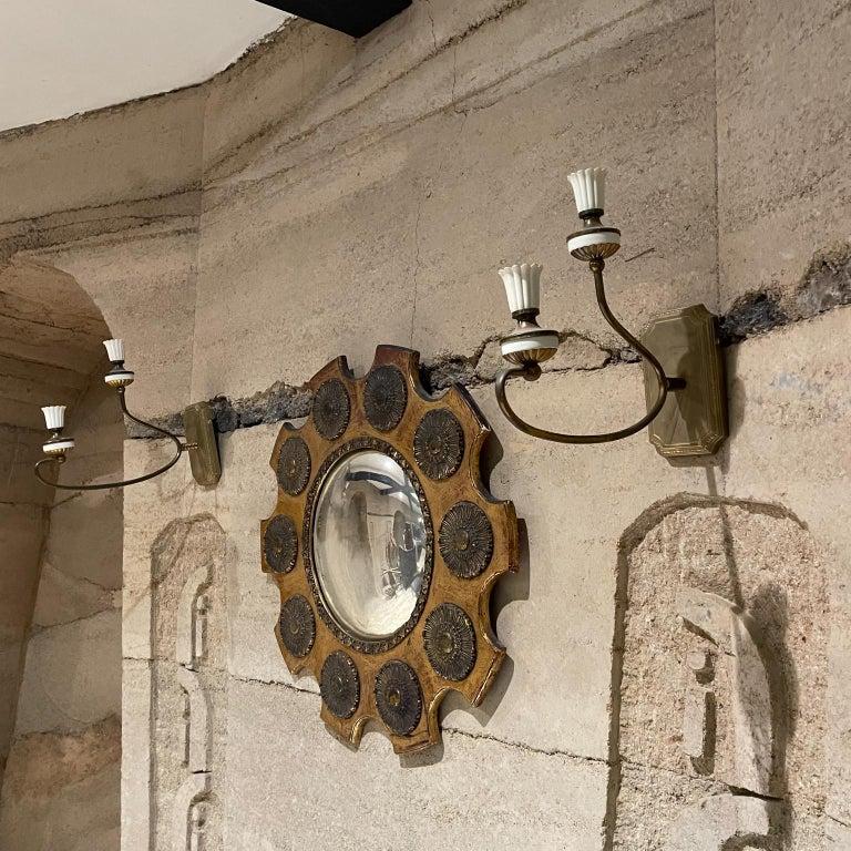 1950s Italian Wall Sconce Set Sculptural Style of Gio Ponti For Sale 8