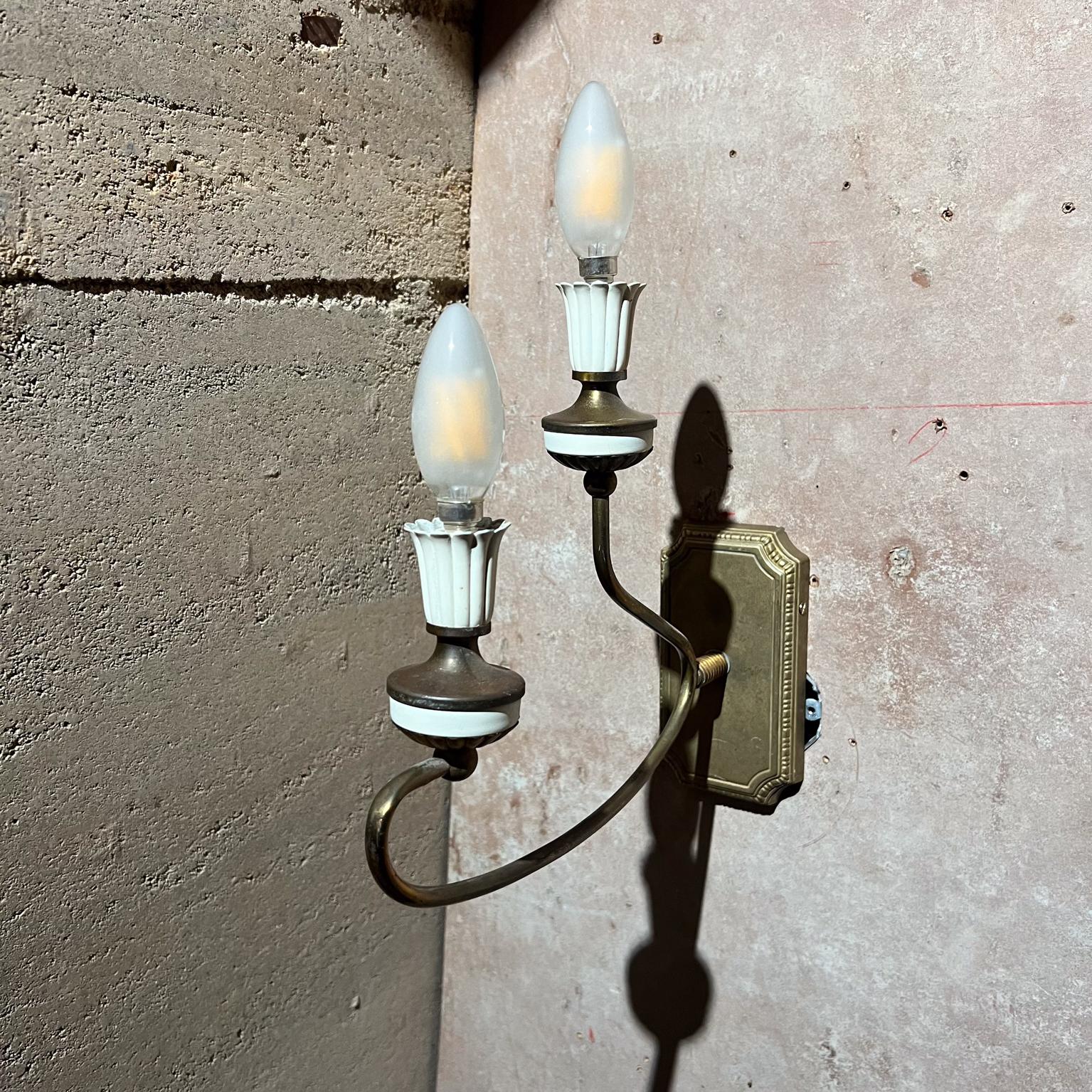1950s Italian Wall Sconce Set Sculptural Style of Gio Ponti For Sale 10