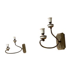 Ensemble d'appliques murales italiennes des années 1950 Style sculptural de Gio Ponti