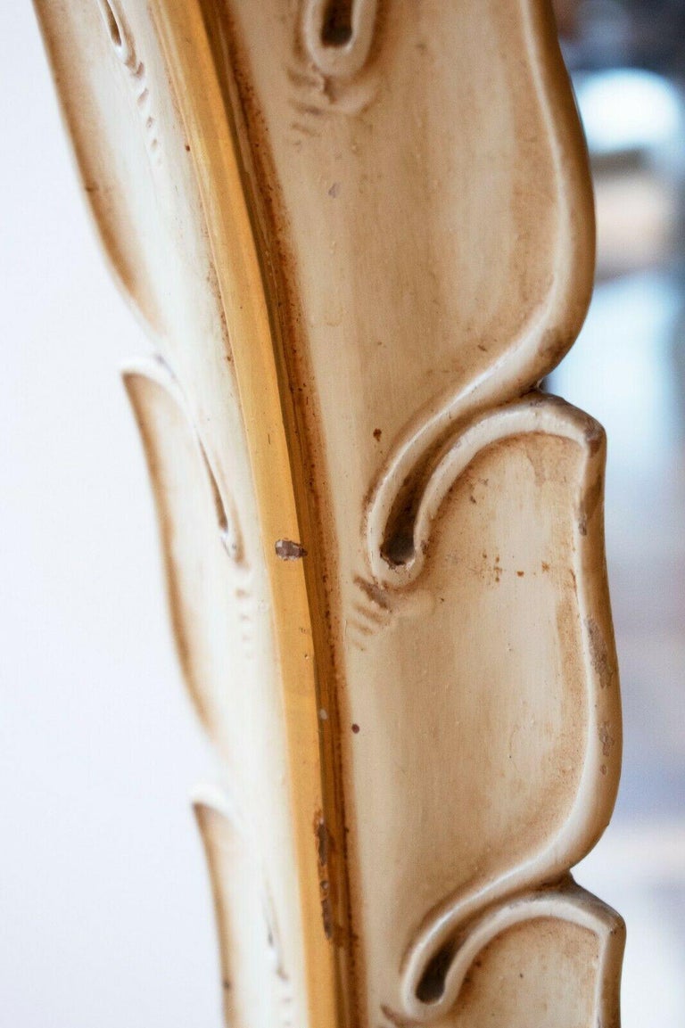 Italian Walnut Mirror Hall Stand, Original Glass, Art Deco Style, 1950