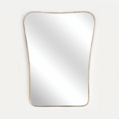 1950s Italian Wavy Brass Mirror