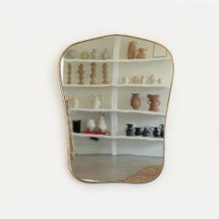 1950s Italian Wavy Brass Mirror