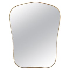 1950s Italian Wavy Brass Mirror