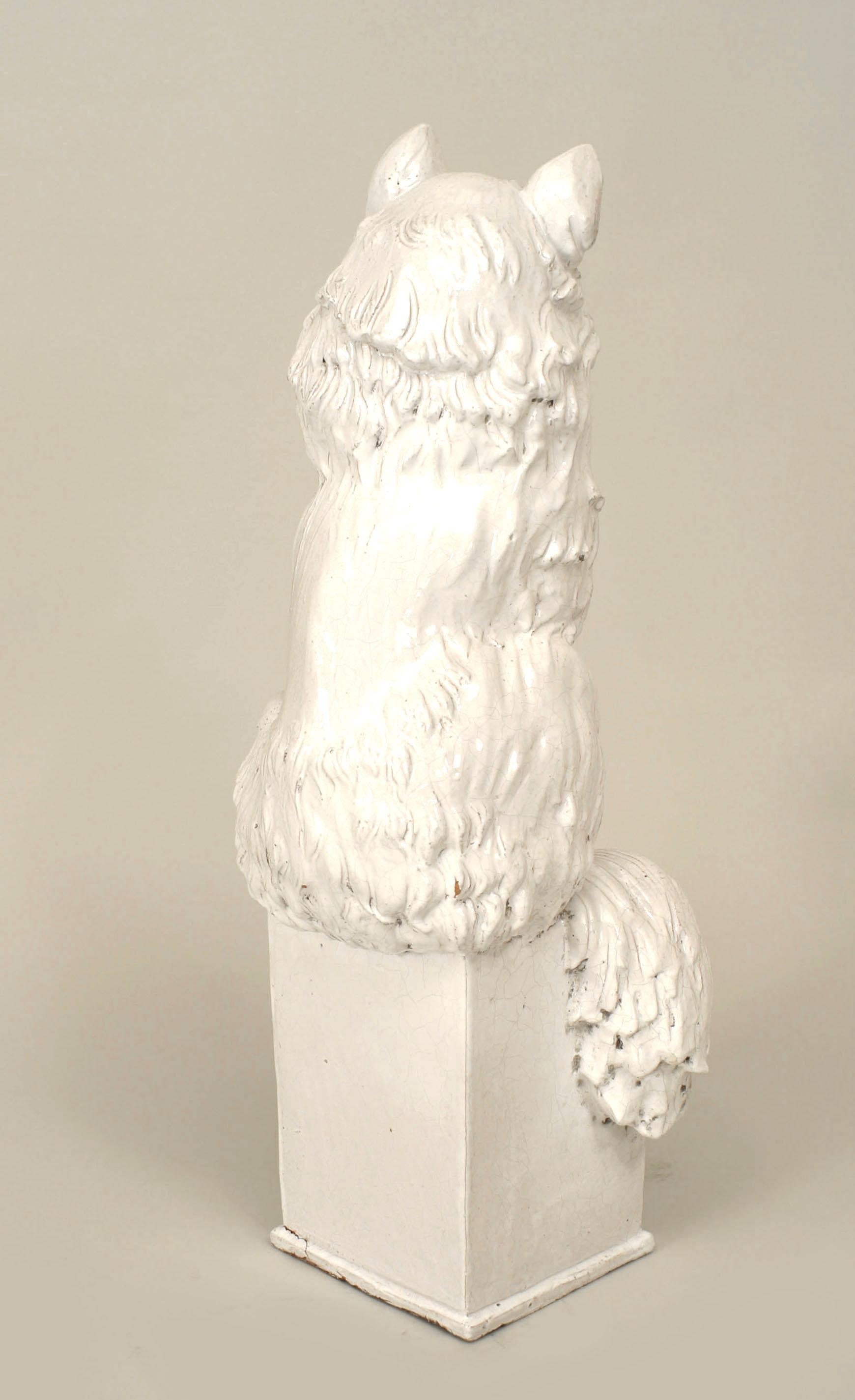ceramic cat sculptures