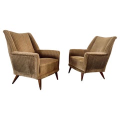 1950s Italian Wing Chair Mid Century Modern Vintage Armchair (2) Gio Ponti Style