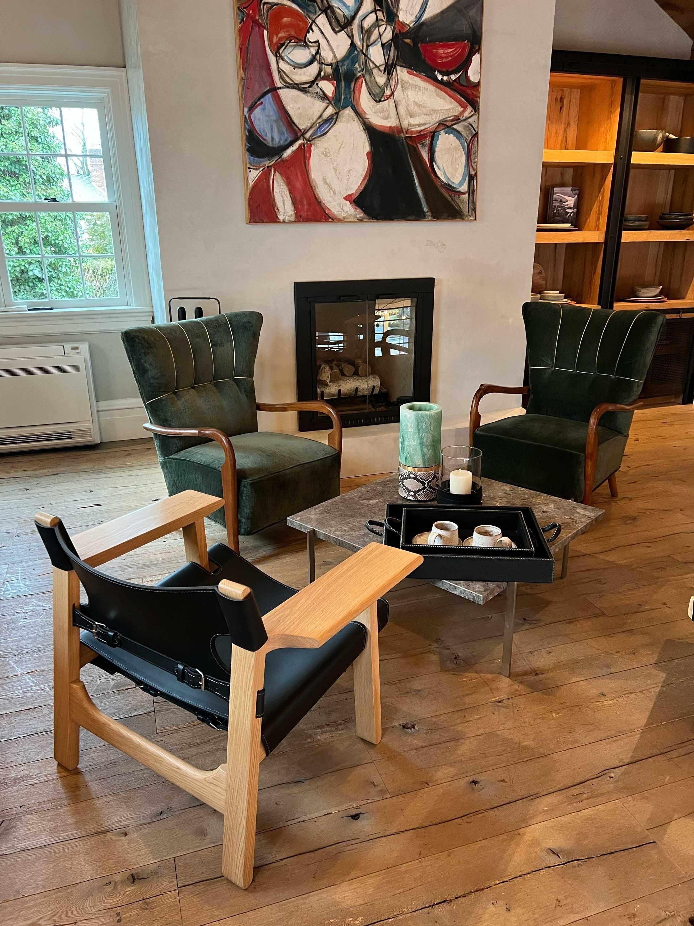 1950s Italian Wingback Chairs In Excellent Condition For Sale In Sag Harbor, NY