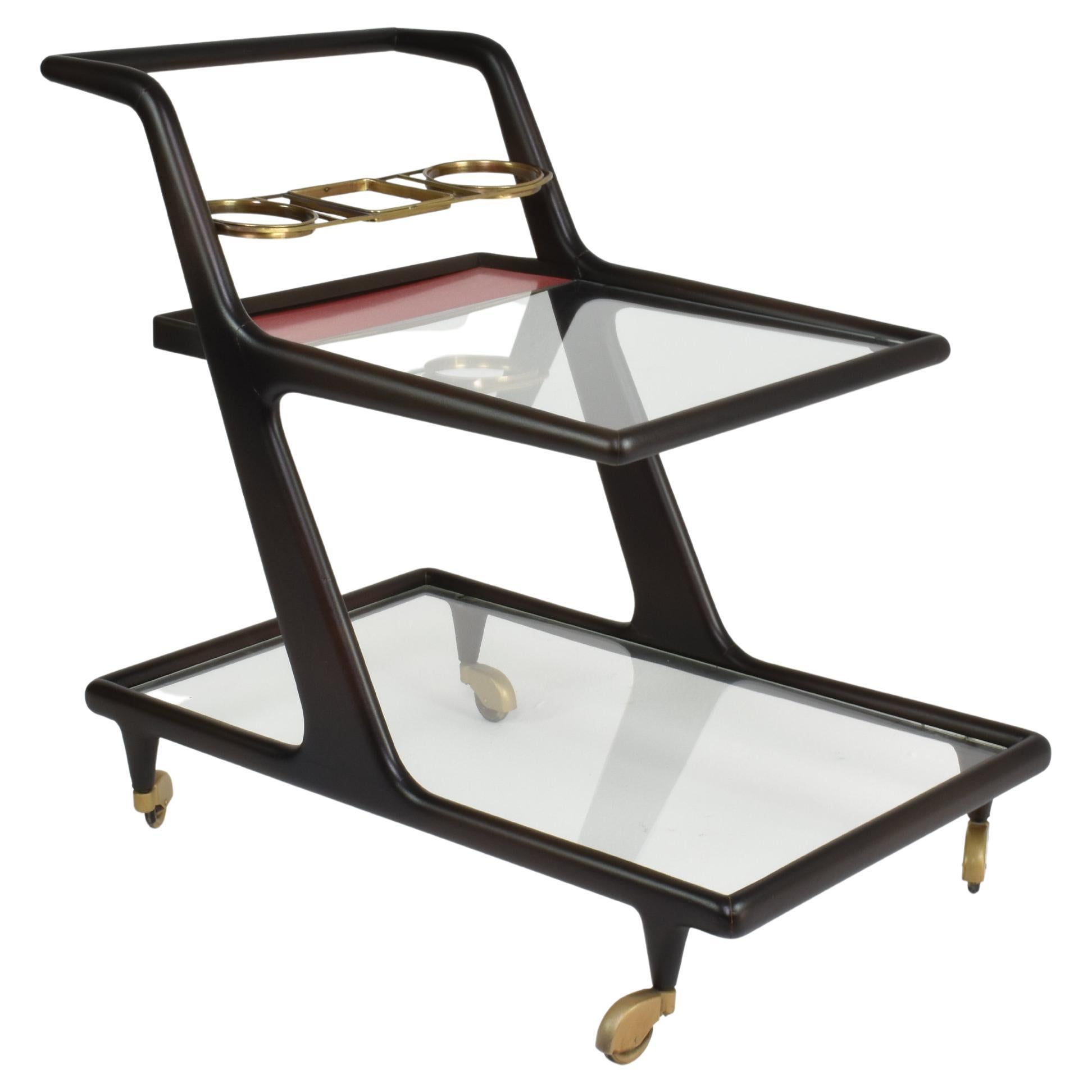 1950's Italian Wooden Bar or Serving Cart