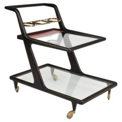 1950's Italian Wooden Bar or Serving Cart