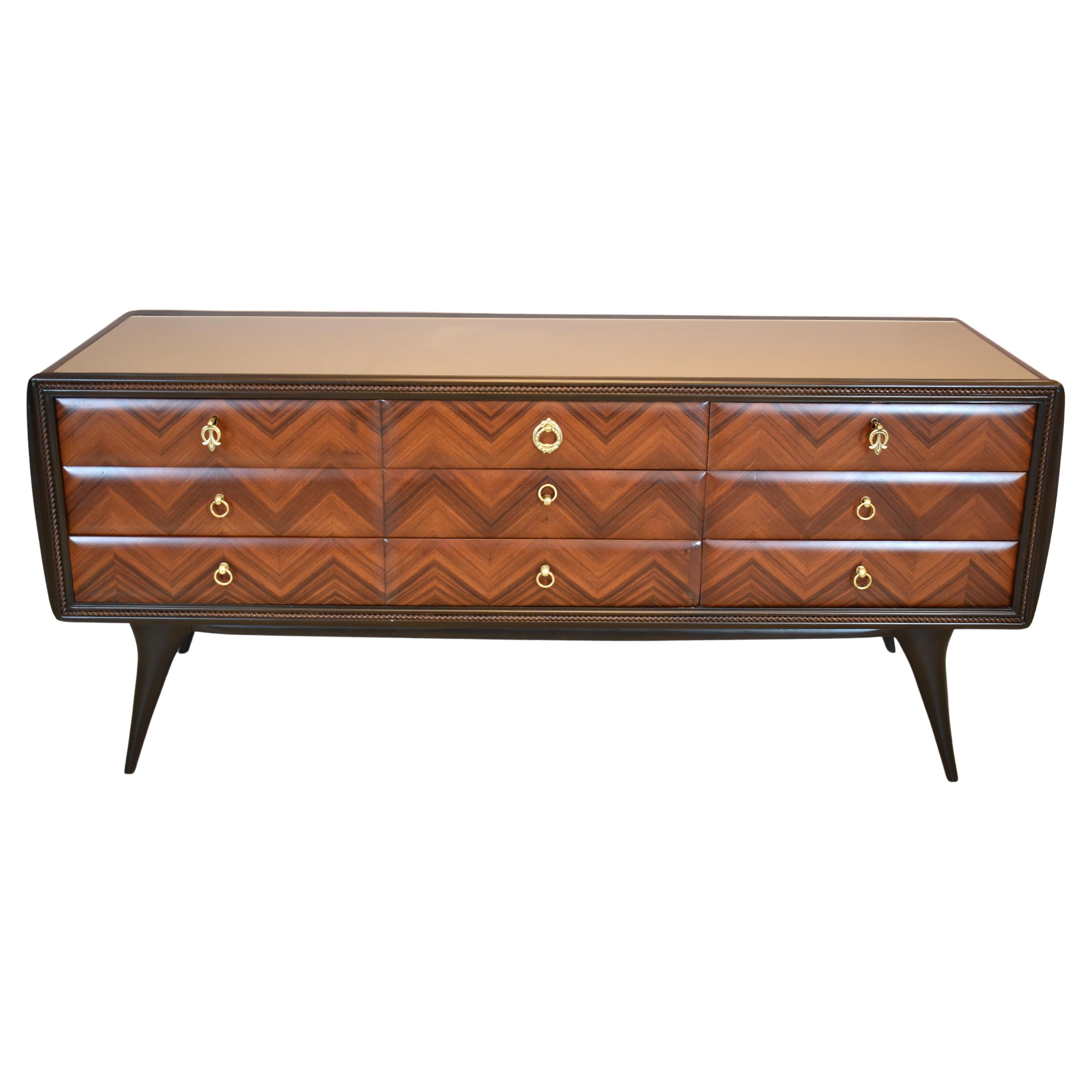 Cómoda italiana de madera de los años 50 de Vittorio Dassi