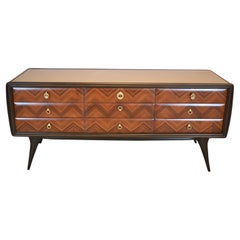 1950's Italian Wooden Chest of Drawers by Vittorio Dassi