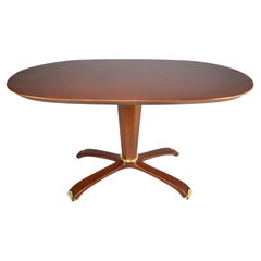 Mesa de madera italiana de los años 50 de Osvaldo Borsani