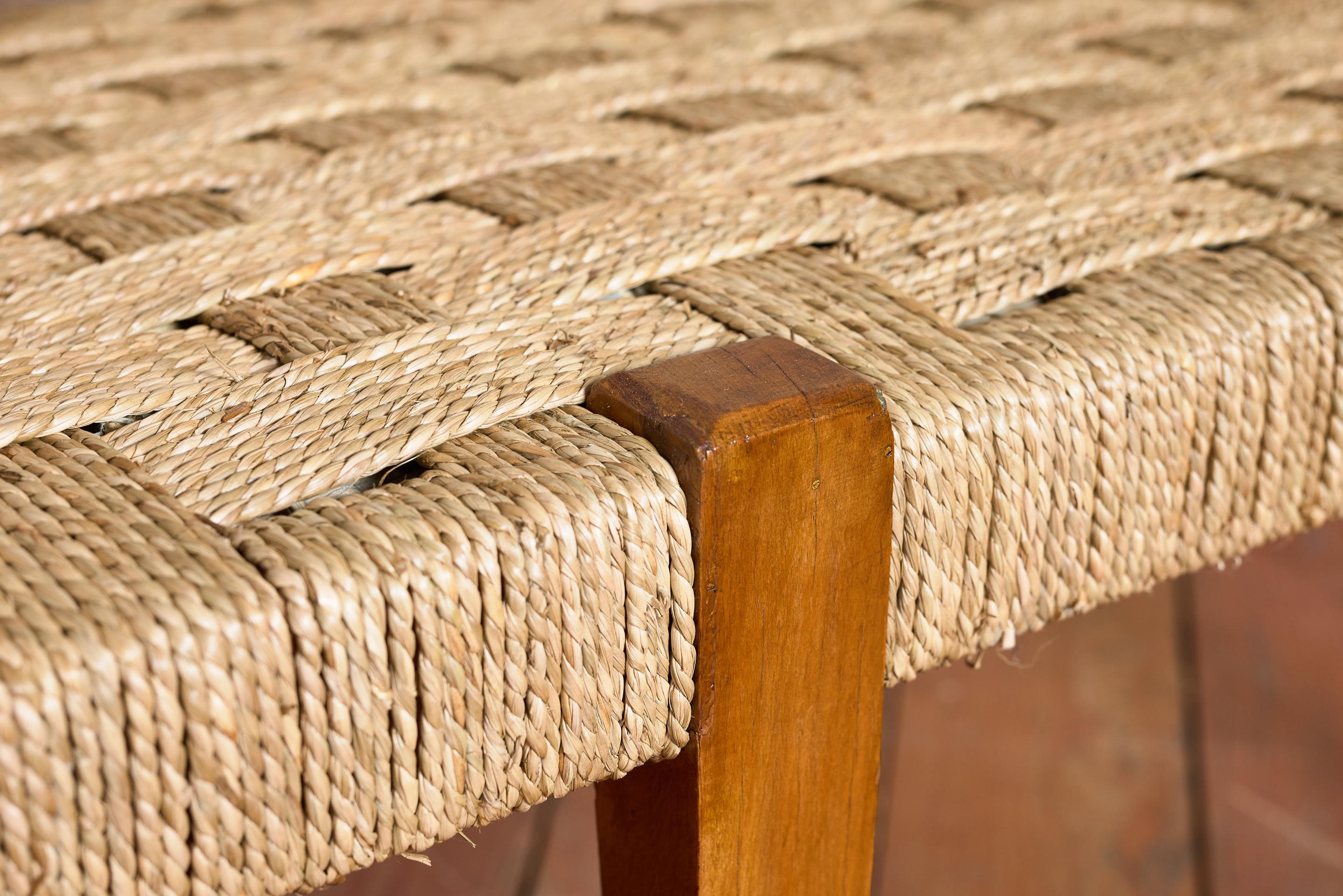 Banc italien tissé des années 1950 en vente 5