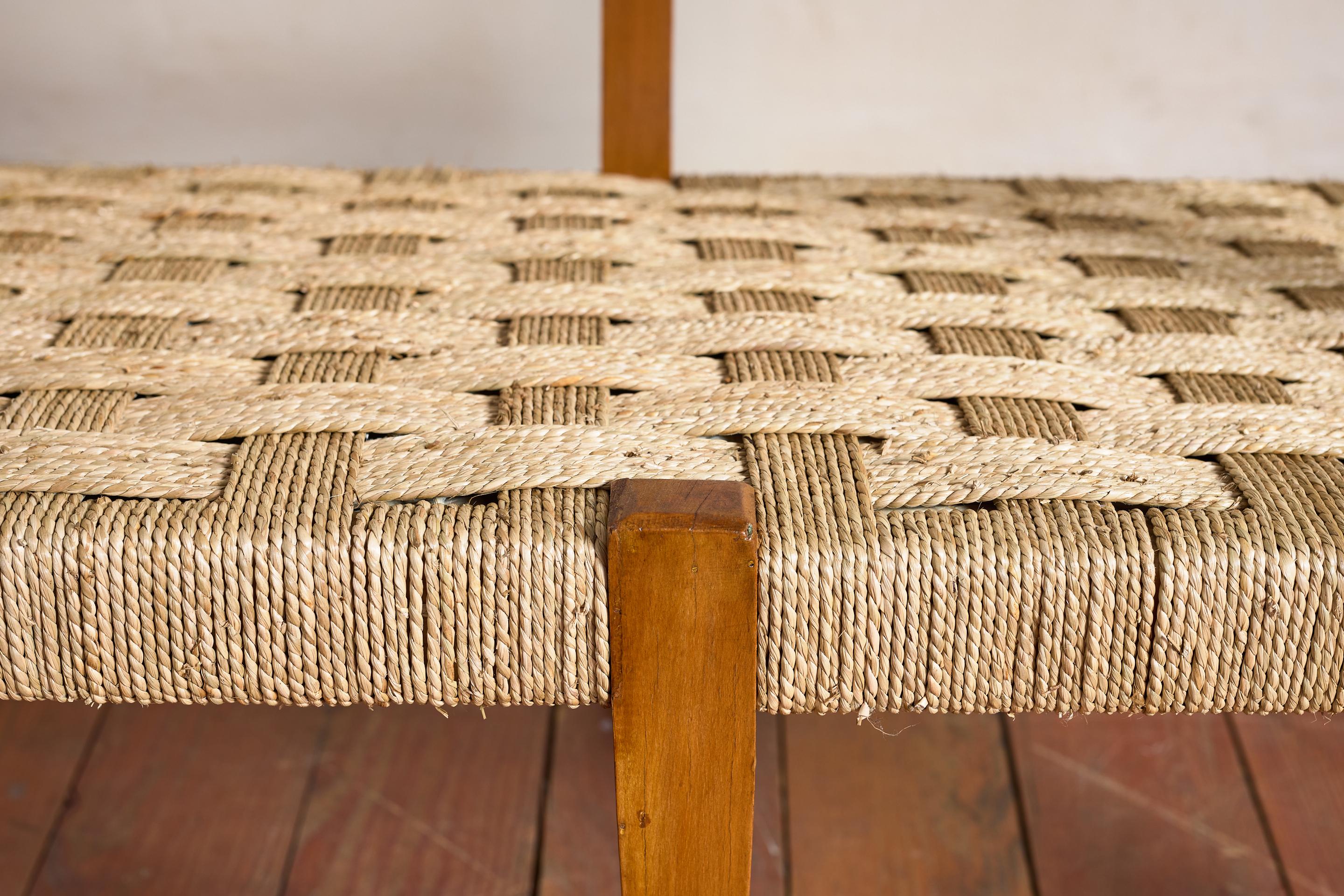 Banc italien tissé des années 1950 en vente 9
