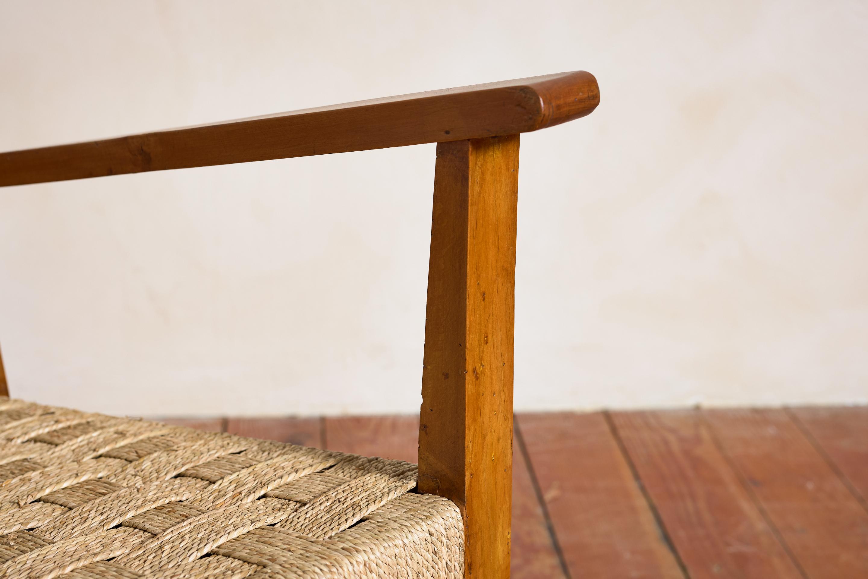 Banc italien tissé des années 1950 en vente 4