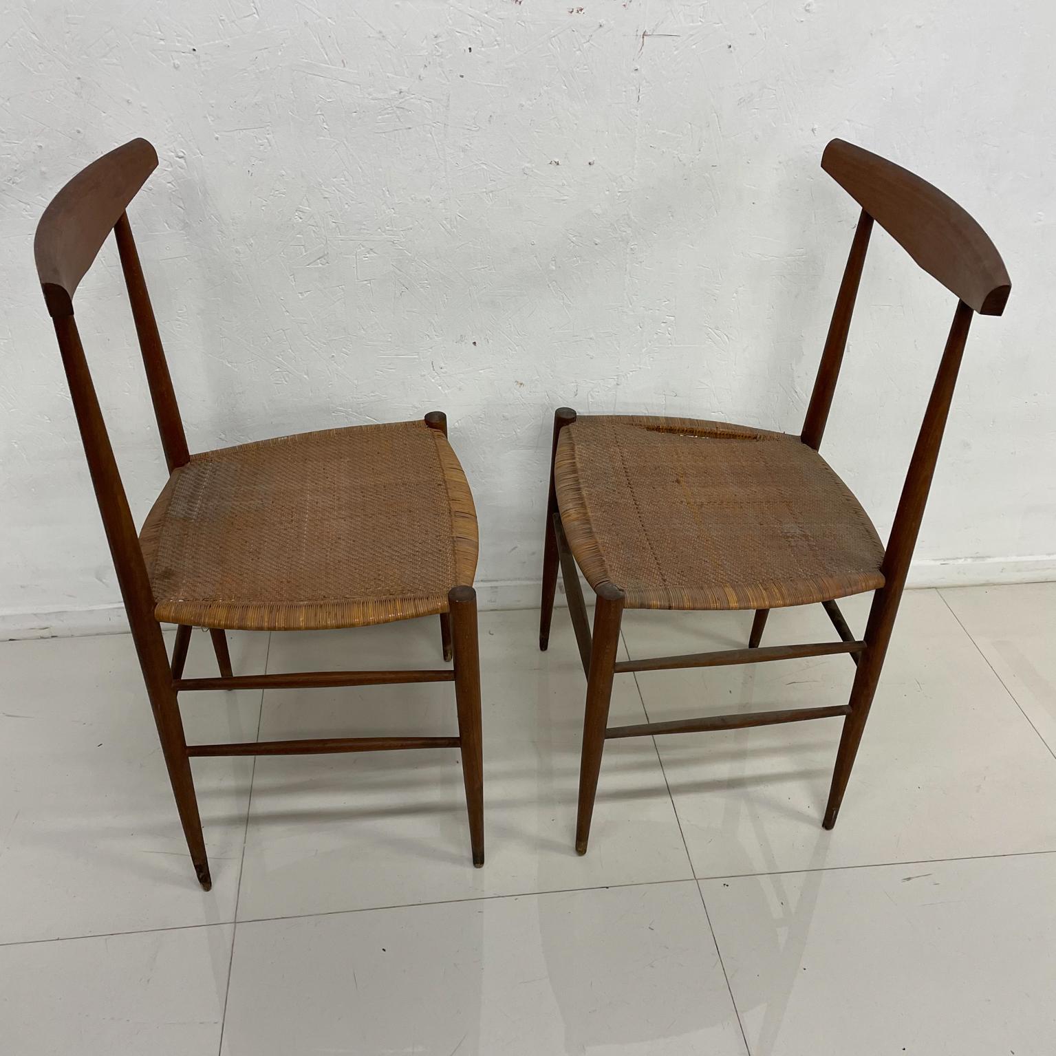 1950s Italy Gio Ponti Chiavari Vintage Chairs Superleggera Woven Cane Wood 3