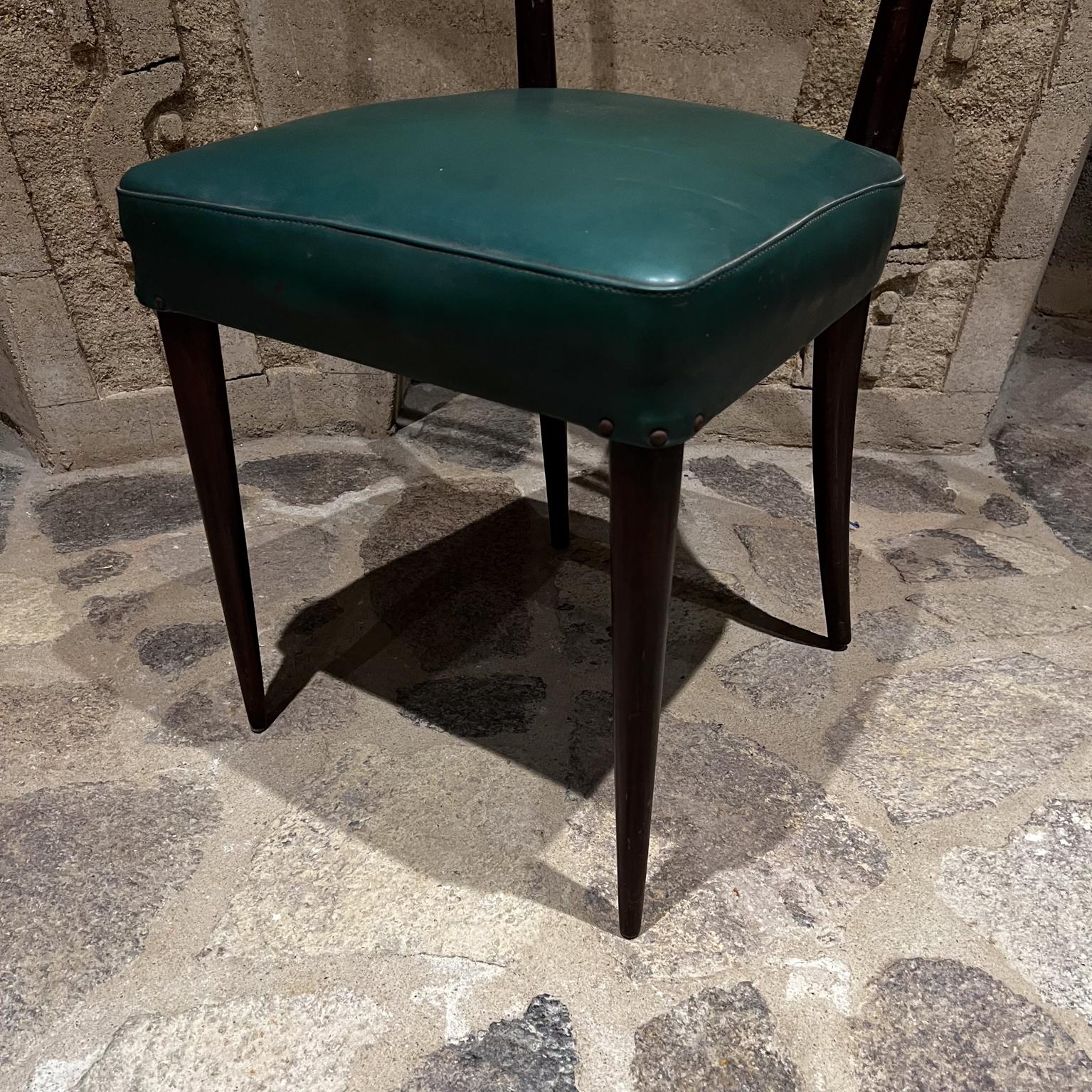 1950s Italy Set of Six Green Dining Chairs Style Ico Parisi en vente 7