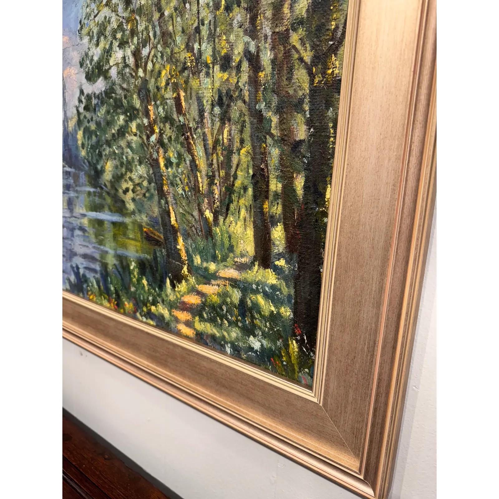 1950er Jahre J. Gowan Signiert Öl auf Leinwand (Französisch) im Angebot