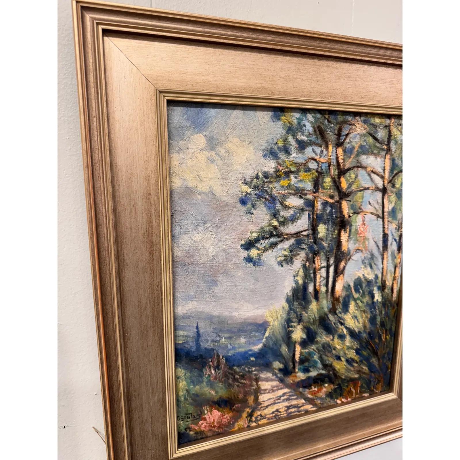 1950er Jahre J. Gowan Signiert Öl auf Leinwand (Französisch) im Angebot