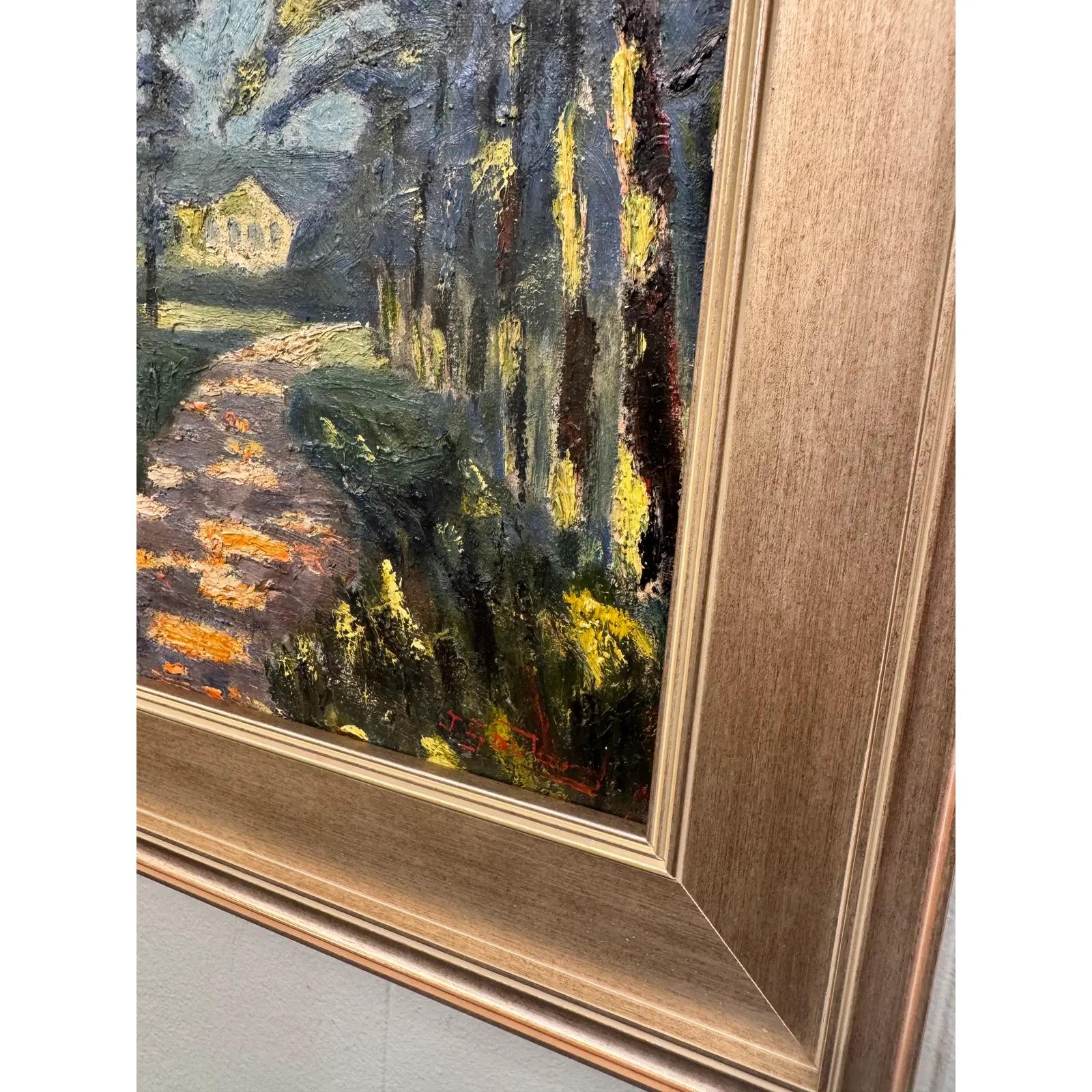 1950er Jahre J. Gowan Signiert Öl auf Leinwand (Französisch) im Angebot