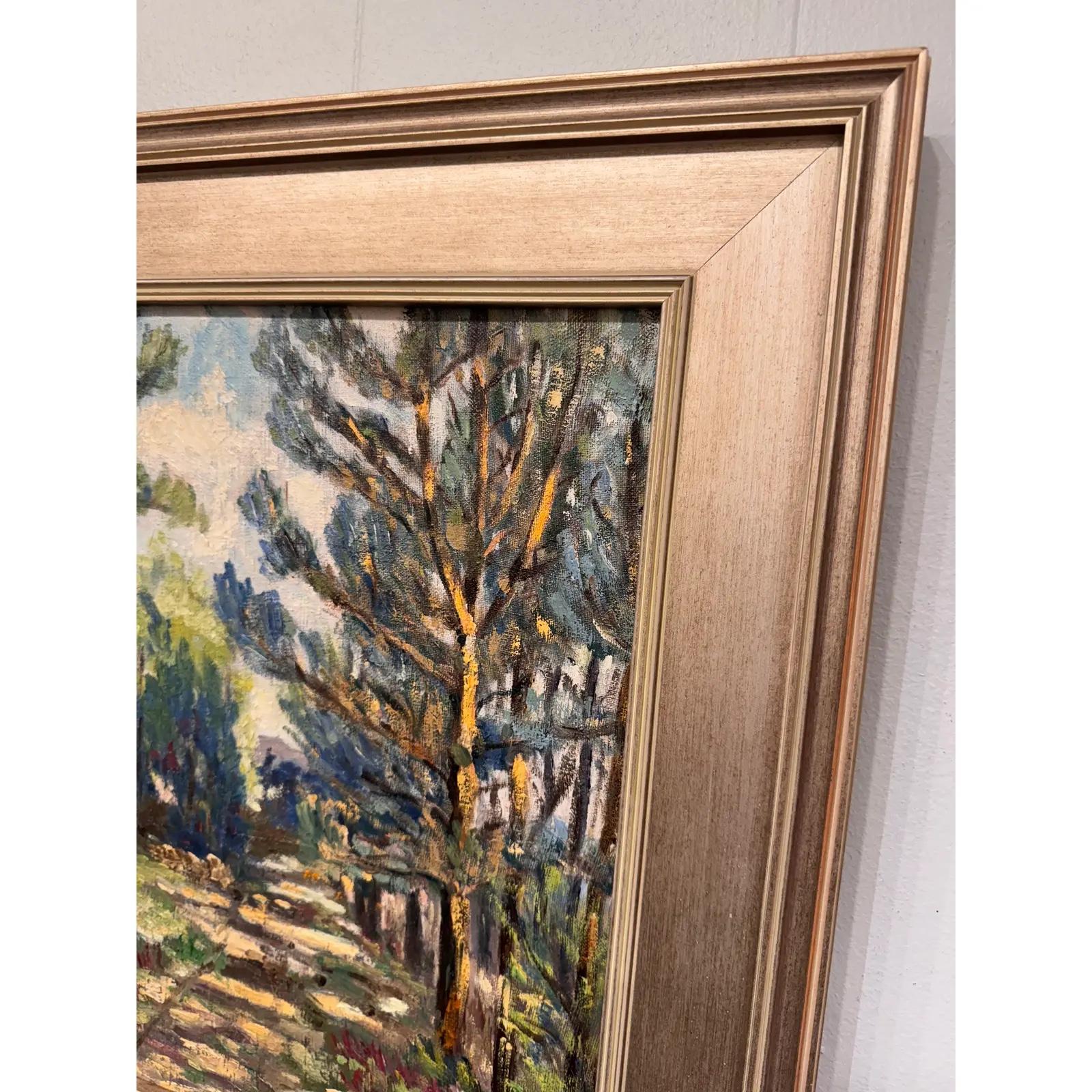 1950er Jahre J. Gowan Signiert Öl auf Leinwand (Französisch) im Angebot