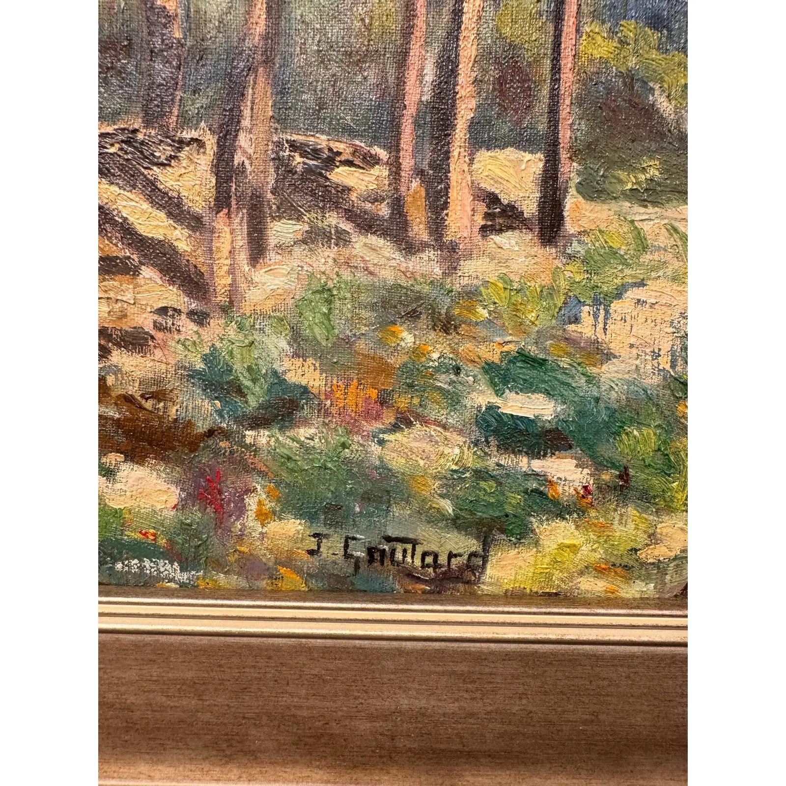 1950er Jahre J. Gowan Signiert Öl auf Leinwand im Zustand „Gut“ im Angebot in Nashville, TN