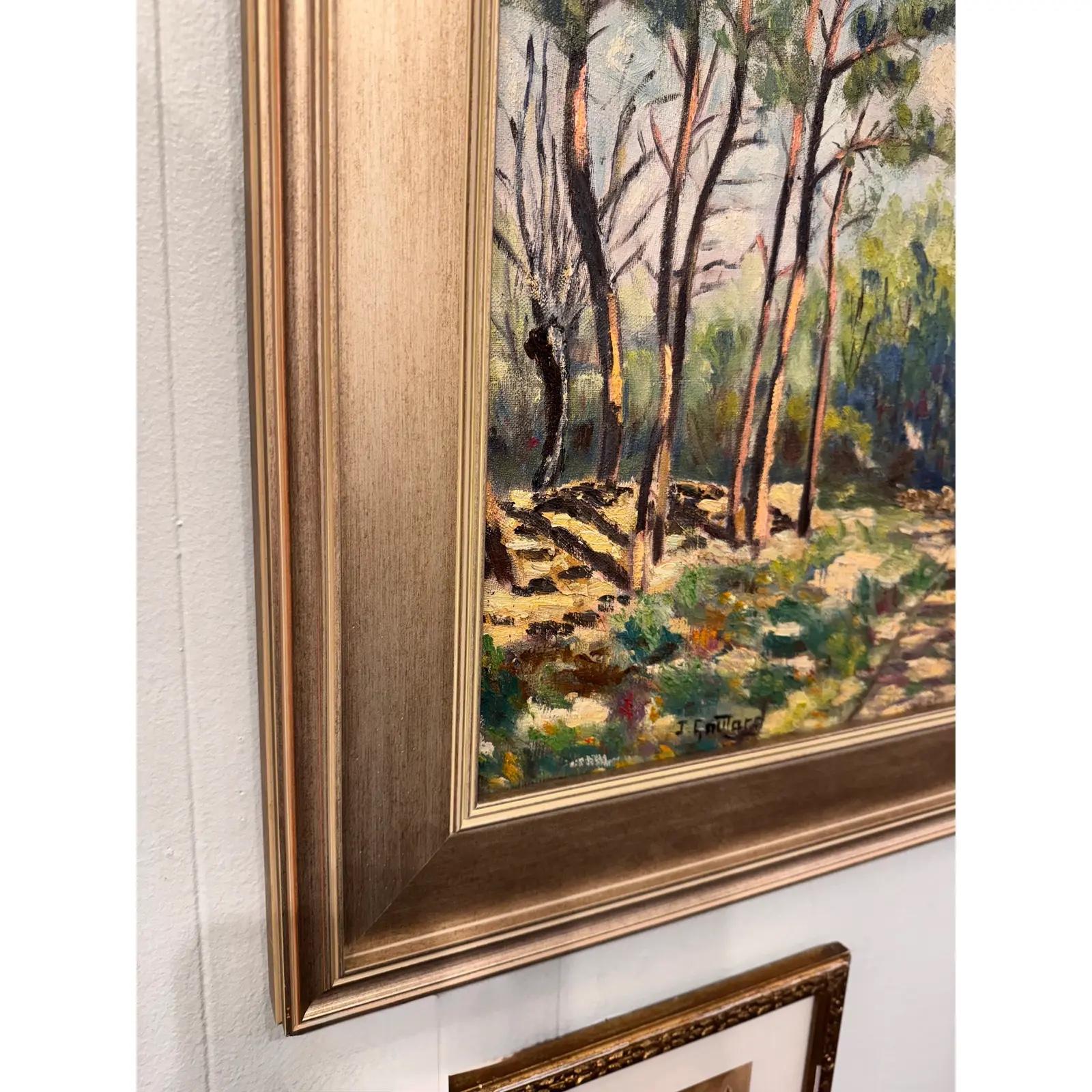 1950er Jahre J. Gowan Signiert Öl auf Leinwand im Angebot 3