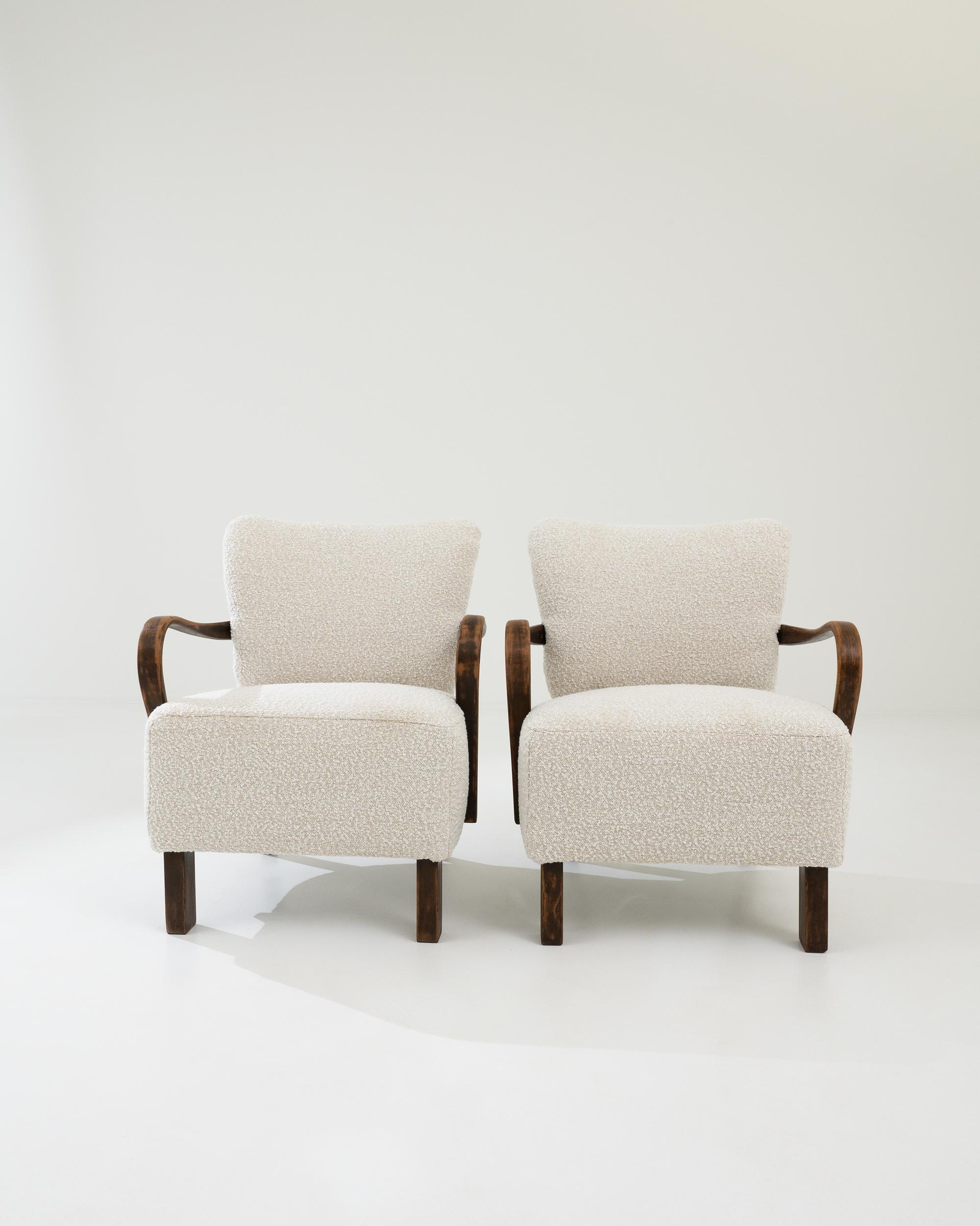 1950s J. Halabala Cocktail Chairs, A Pair In Good Condition In High Point, NC