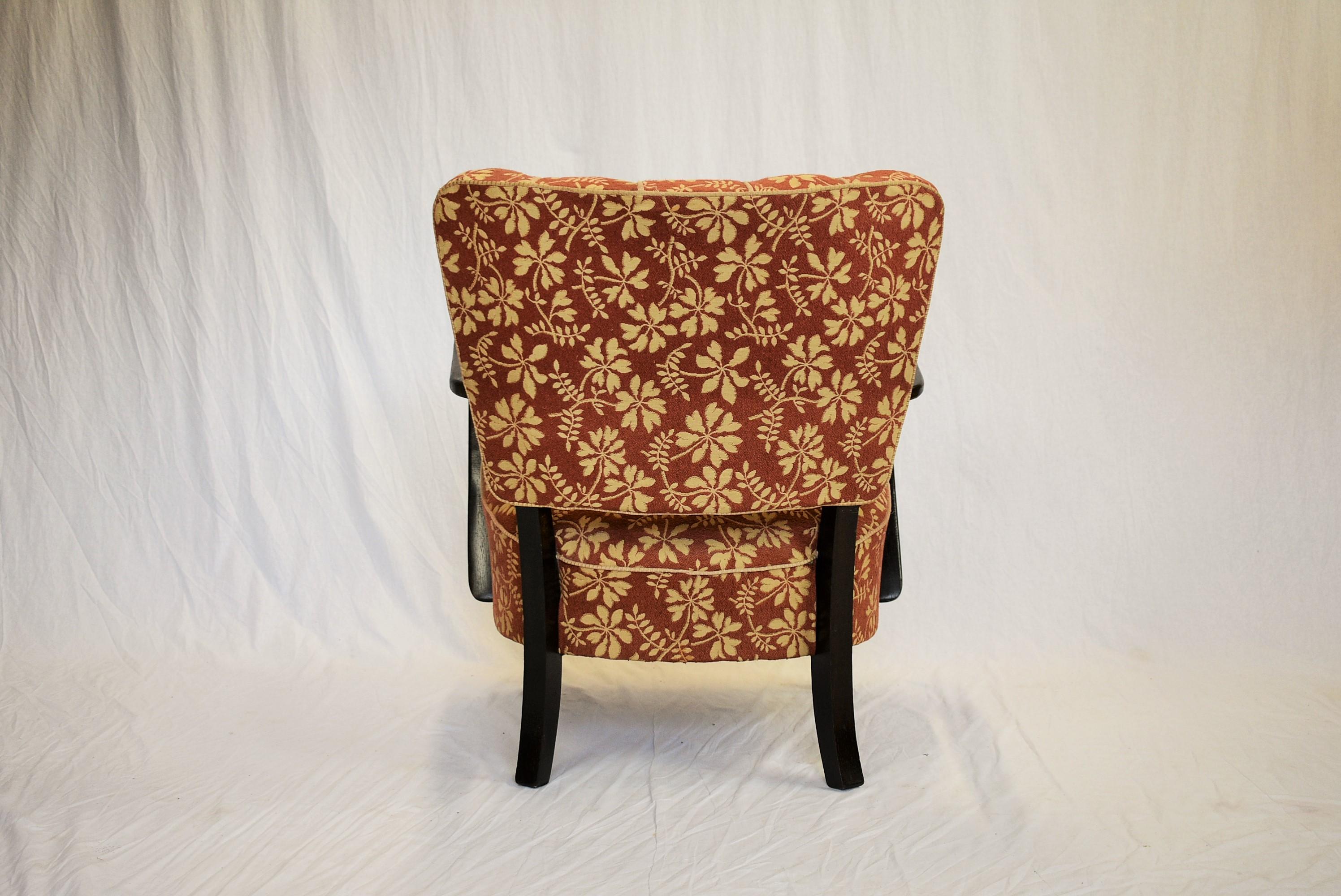 1950s J. Halabala Lounge Chair H-237 For Sale 2