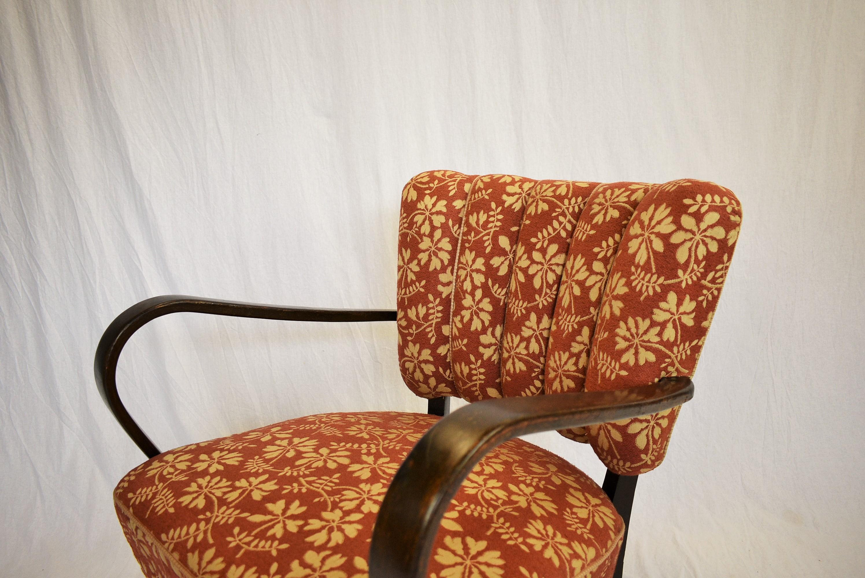 1950s J. Halabala Lounge Chair H-237 For Sale 6