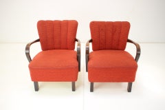 1950s J. Halabala Lounge Chair H-237, Set of 2