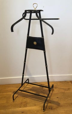 1950s Jacques Adnet Black Valet