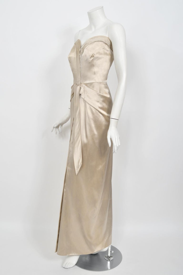 ebay champagne dress Jane Copelane Girl Champagne Dress 5