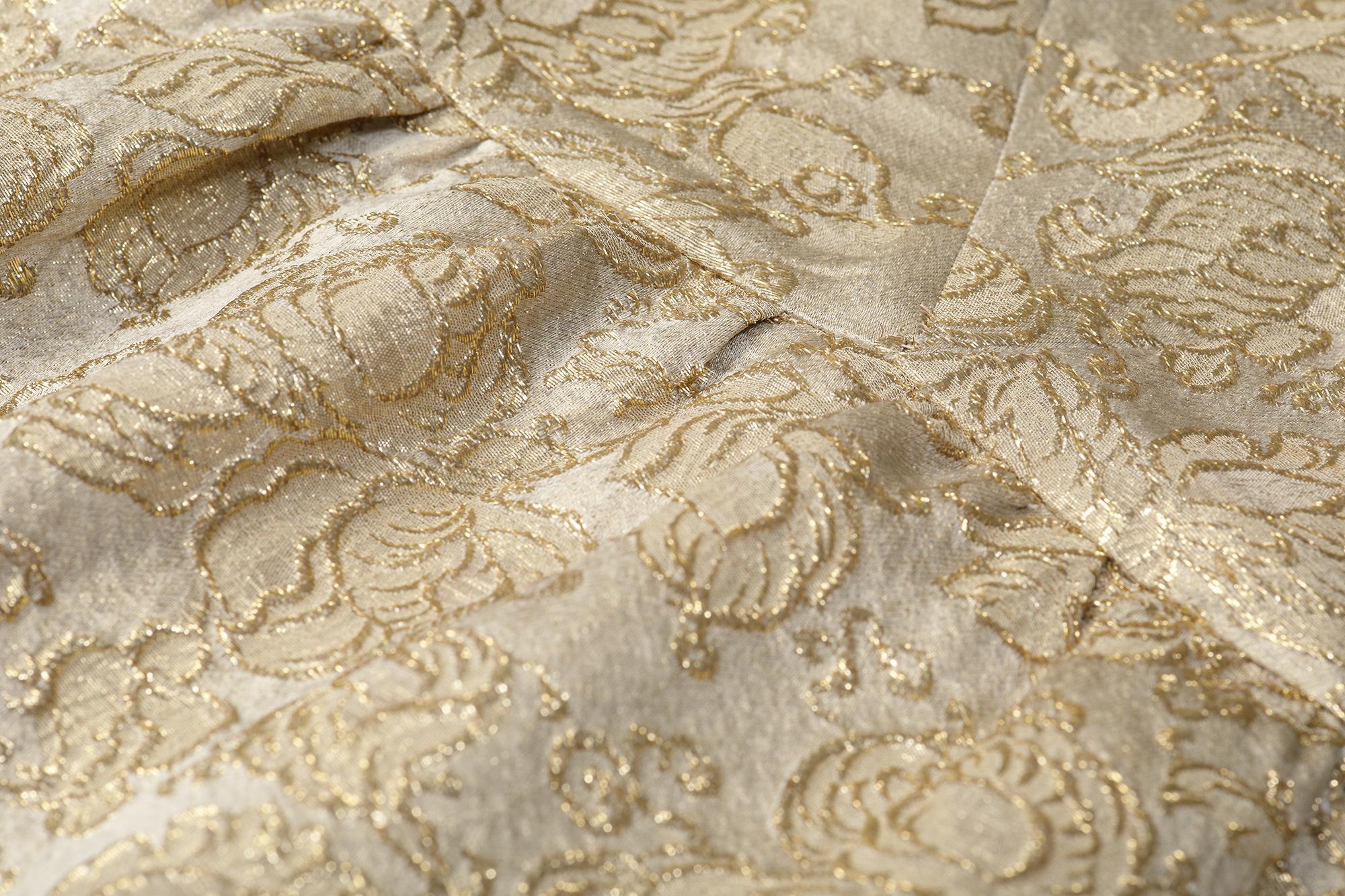 1950s Jacques Heim Demi Couture Gold Brocade Dress For Sale 1